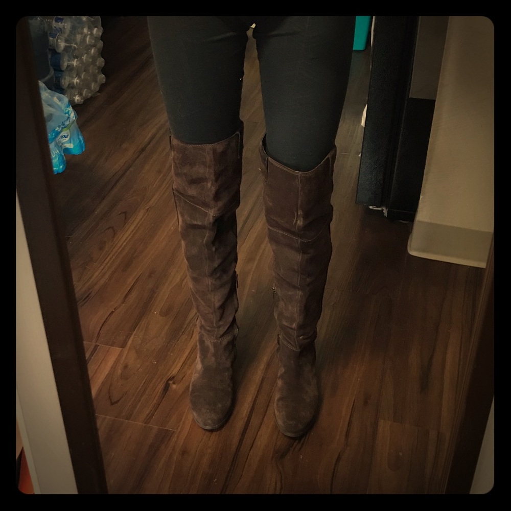Sam Edelman knee high leather suede boots